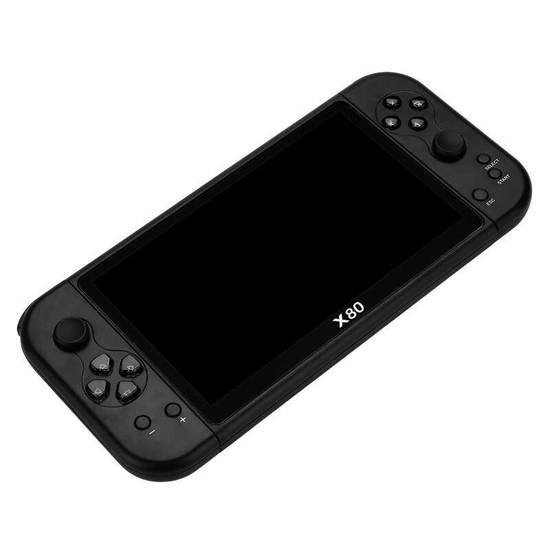 X80 Game 7inch Large Screen Connects to TV Fire and Wind Kid Arcade Joystick All-in-One PSP Handheld Console 2