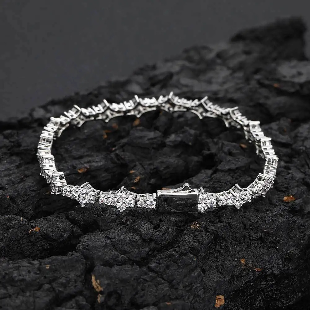 Iced Out Cubic Zirconia Tennis Bracelet Layering Bracelets Trendy Stuff for Men Women 251010