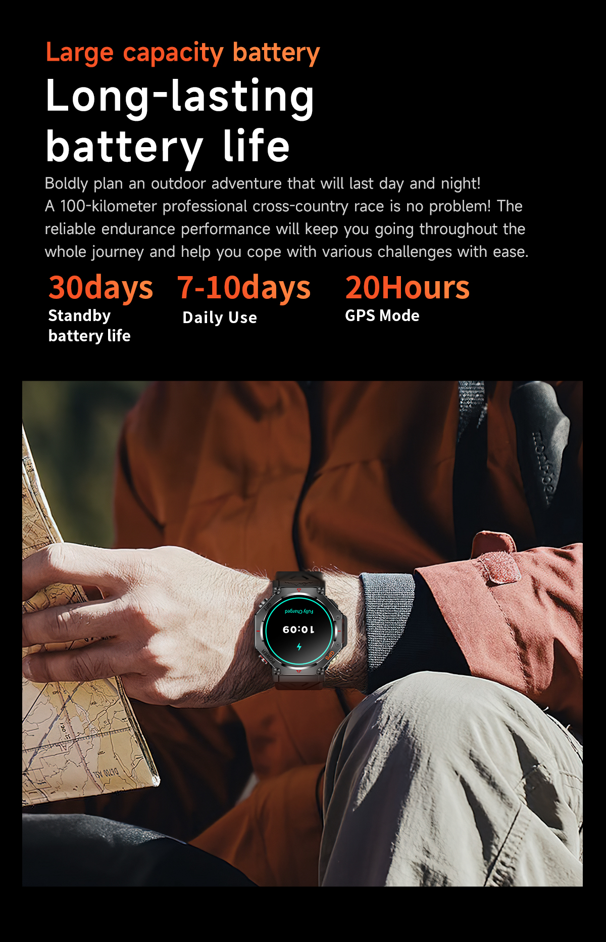 2025 KC91 Waterproof GPS Smartwatch for Outdoor Activities with Bluetooth Calling & NFC Features