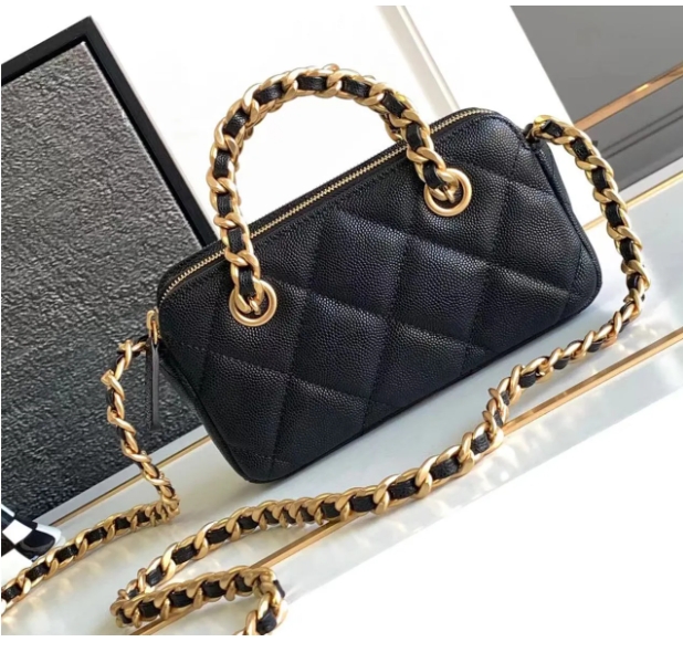 Totes Women Bag Designer Shoulder Bag CaviarLeather Chain Small gold coins Evening Clutch Portable Flap Crossbody Coin Vanity Case Handbag AS3495