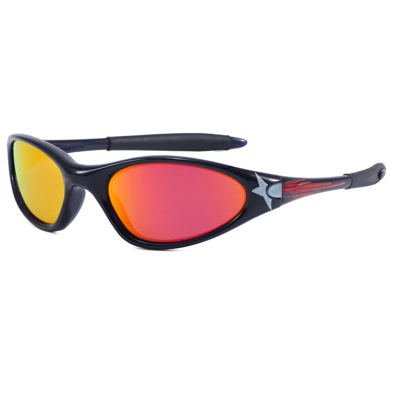 2025 New Style European & American Cross-Border Sunglasses, Men's & Women's TR Retro Oval Frame Outdoor Cycling Goggles Sunglasses