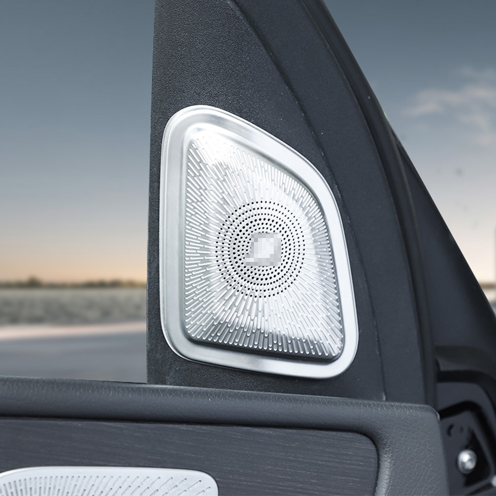 Car Stainless Steel Door Tweeter Speaker Cover Decoration Trim for Mercedes-Benz GLE350 W167 GLE450 Coupe 53 AMG 63 AMG GLS450 X167 580 2020-25 Interi