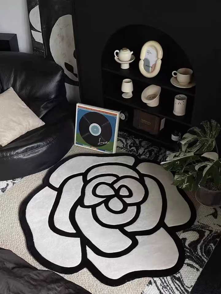 VIKAMA French Light Luxury Makeup Stool Carpet Wardrobe Carpet HighEnd Bedro Dressing Table Chair Cushion He Decoration H251011