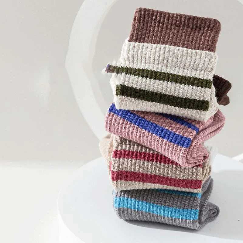 Women Yoga Socks Cotton Knitted Indoor Workout Dance Sports Socks Casual Striped Silicone Nonslip Gym Fitness Pilates SocksW251011