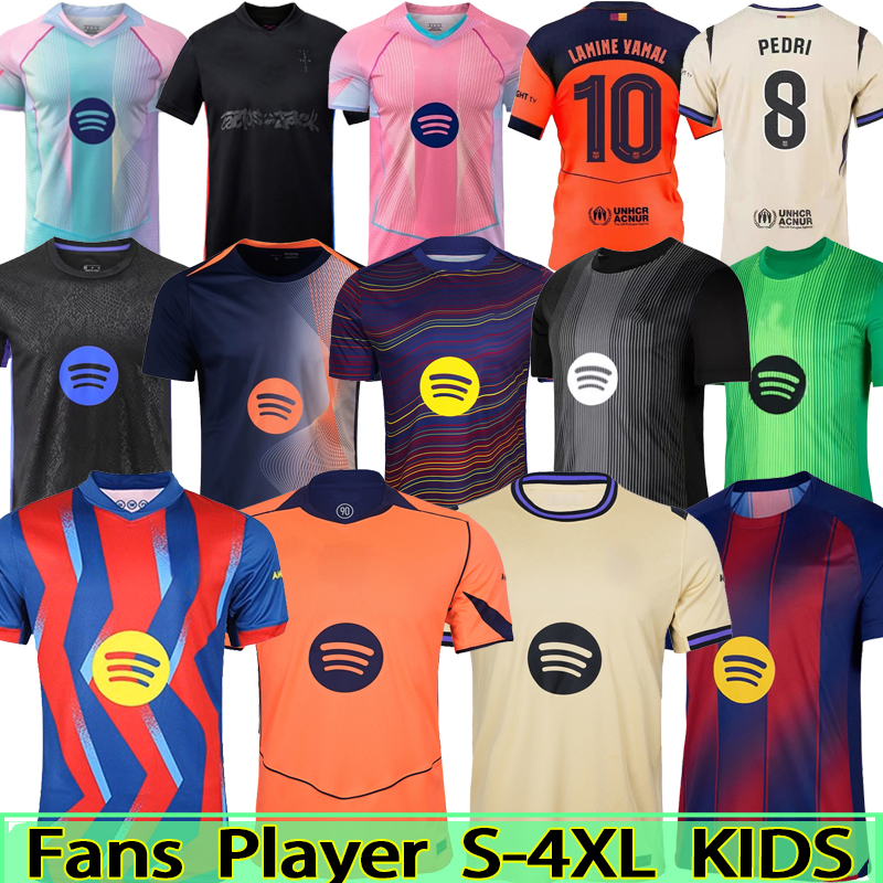 2025 2026 Barcelone RAPHINHA LAMINE YAMAL soccer jerseys Special 24 25 Barcelonaes FERRAN LEWANDOWSKI camiseta de futbol PEDRI ANSU FATI GAVI ERIC KOUNDE kids kit 3