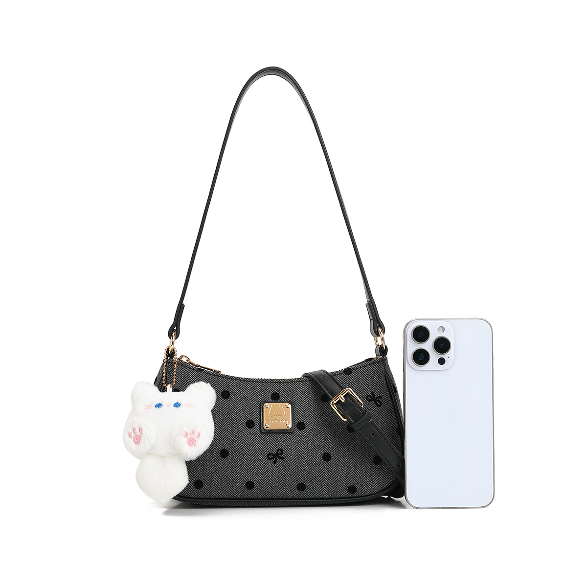Cow & Kitty designer bag free shipping 2025 New Classic Printed Shoulder Bag Cute Casual Underarm Bag for Women