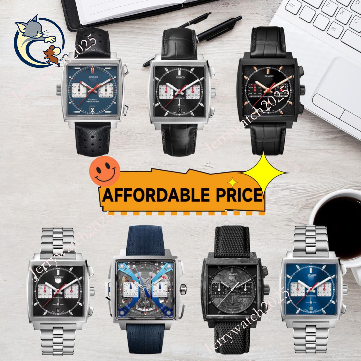 Tageres Hueuerly watch Monaco watch chronomat Mens Tagly Huer Watch Designer Superclone Watches Men Designer Womens Watches High Quality Quartz Battery Watch 8e