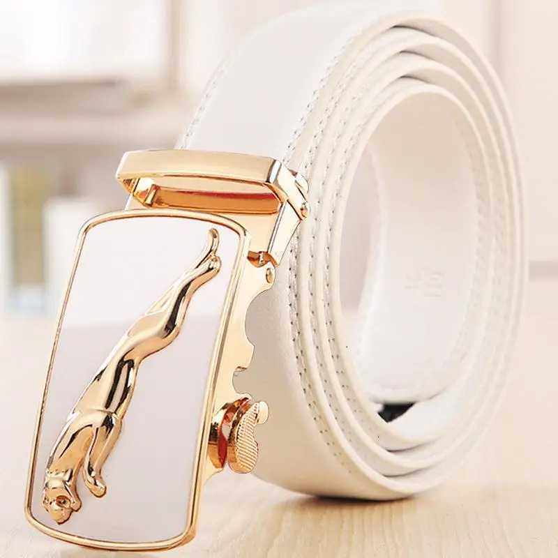 Mens Genuine Leather Belt Automatic Buckle Women Strap Fashion Versatile Younth Female Male White Black Red Pants Belts Z251011