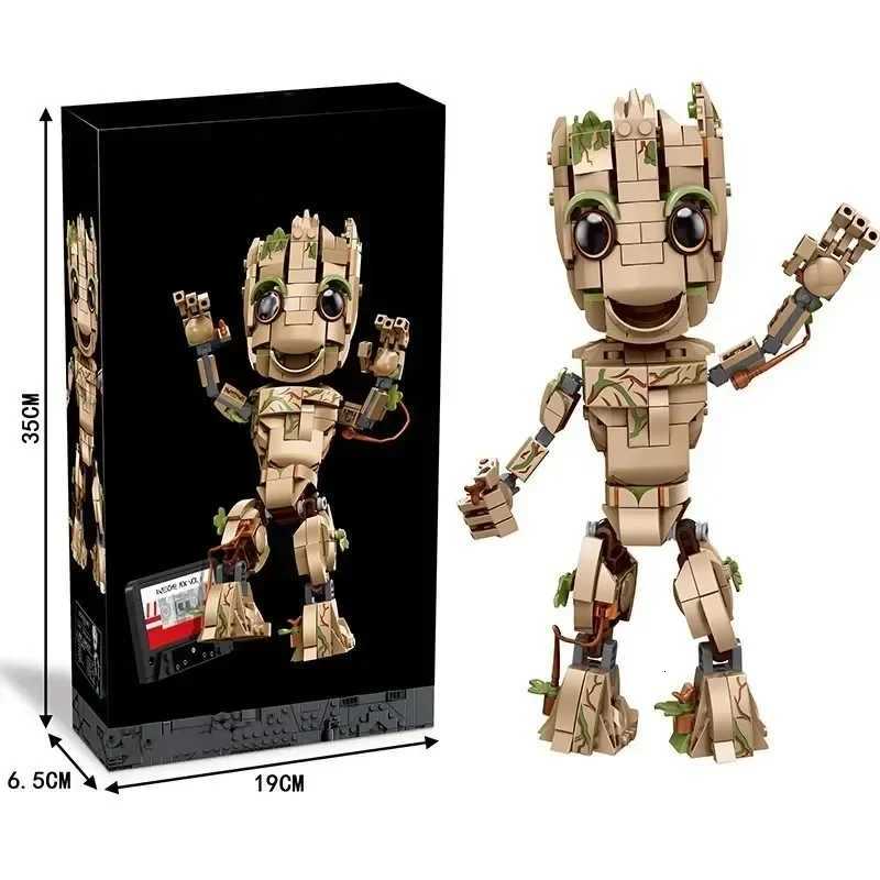 I Am Groots Cpatible 76217 Building Kit Toys For Boys Bricks Tree Baby Groots Model Play Display Gift For Kids Christmas Gift Y251011