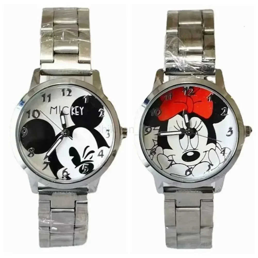 Disney Childrens Watch Mickey Mouse Minnie Gold Silver Watch Childrens Boys Girls Watches Steel Students Quartz Watch H251011