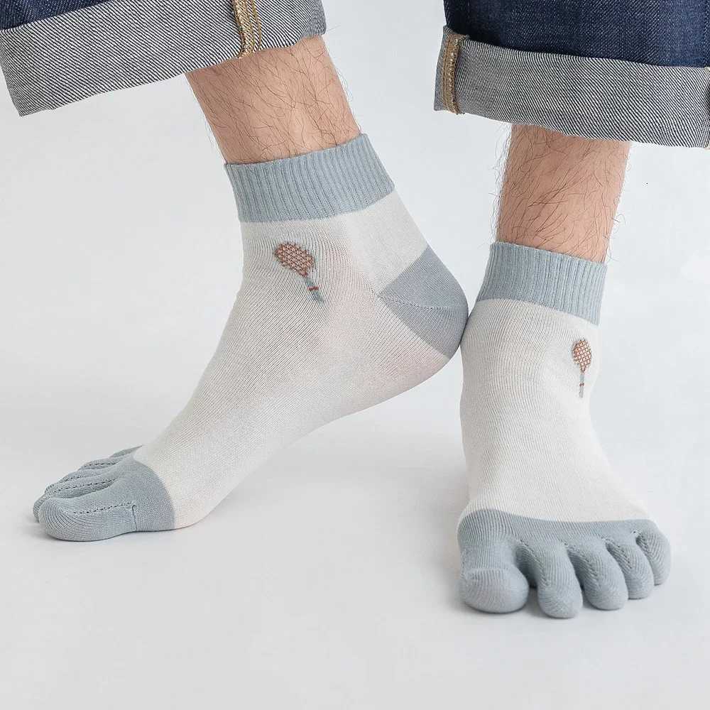 5 Pairs Men Toe Socks with Separate Fingers Spring Summer Slipper Ankle Socks High Quality Cotton Five Finger Socks SportsW251011