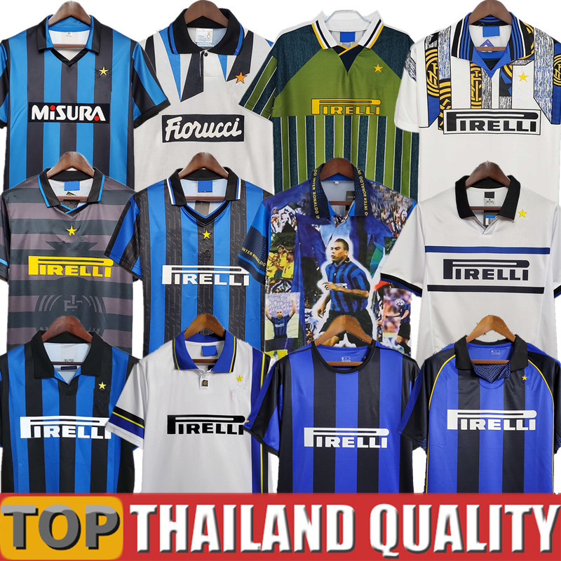 Retro soccer jerseys 88 89 90 91 92 93 94 95 96 97 98 99 00 01 02 03 04 05 06 07 08 09 10 Ronaldo Figo ADRIANO Stankovic ZANETTI vintage football shirt classic long sleeve