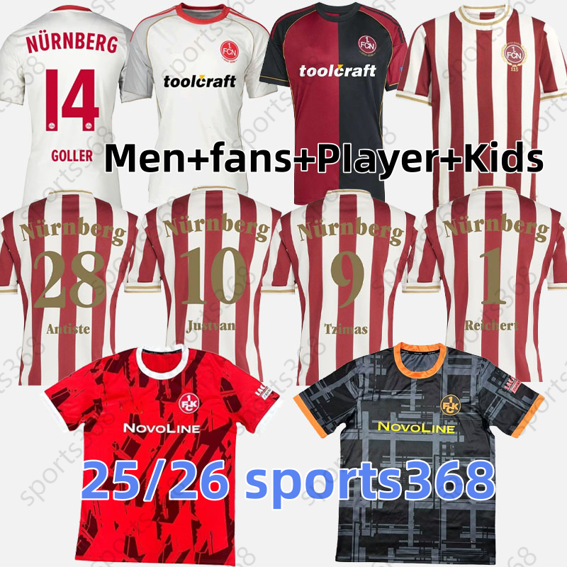 16-4XL 2025 2026 125th anniversary Nuremberg FC TZIMAS Soccer Jerseys EMRELI GOLLER ANTISTE JUSTVAN Nurnberg Football Shirts Uniforms Men kids kits football jersey