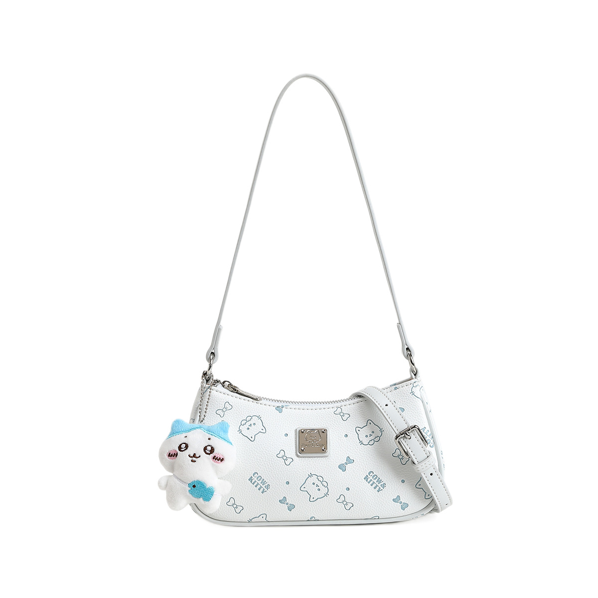 Cow & Kitty designer bag free shipping 2025 New Classic Printed Shoulder Bag Cute Casual Underarm Bag for Women pink blue coffee white