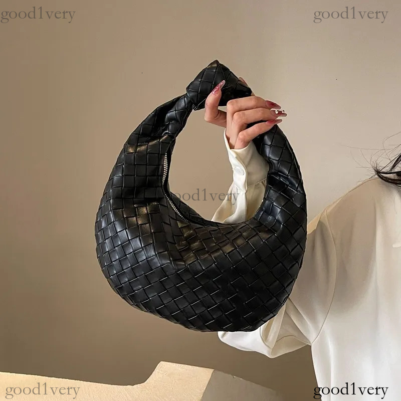 Free Shipping Designer Luxury Trendy Textured Woven Handbag Women's New High-end Crescent Bag Leisure Vacation Shoulder Bag Underarm Bag