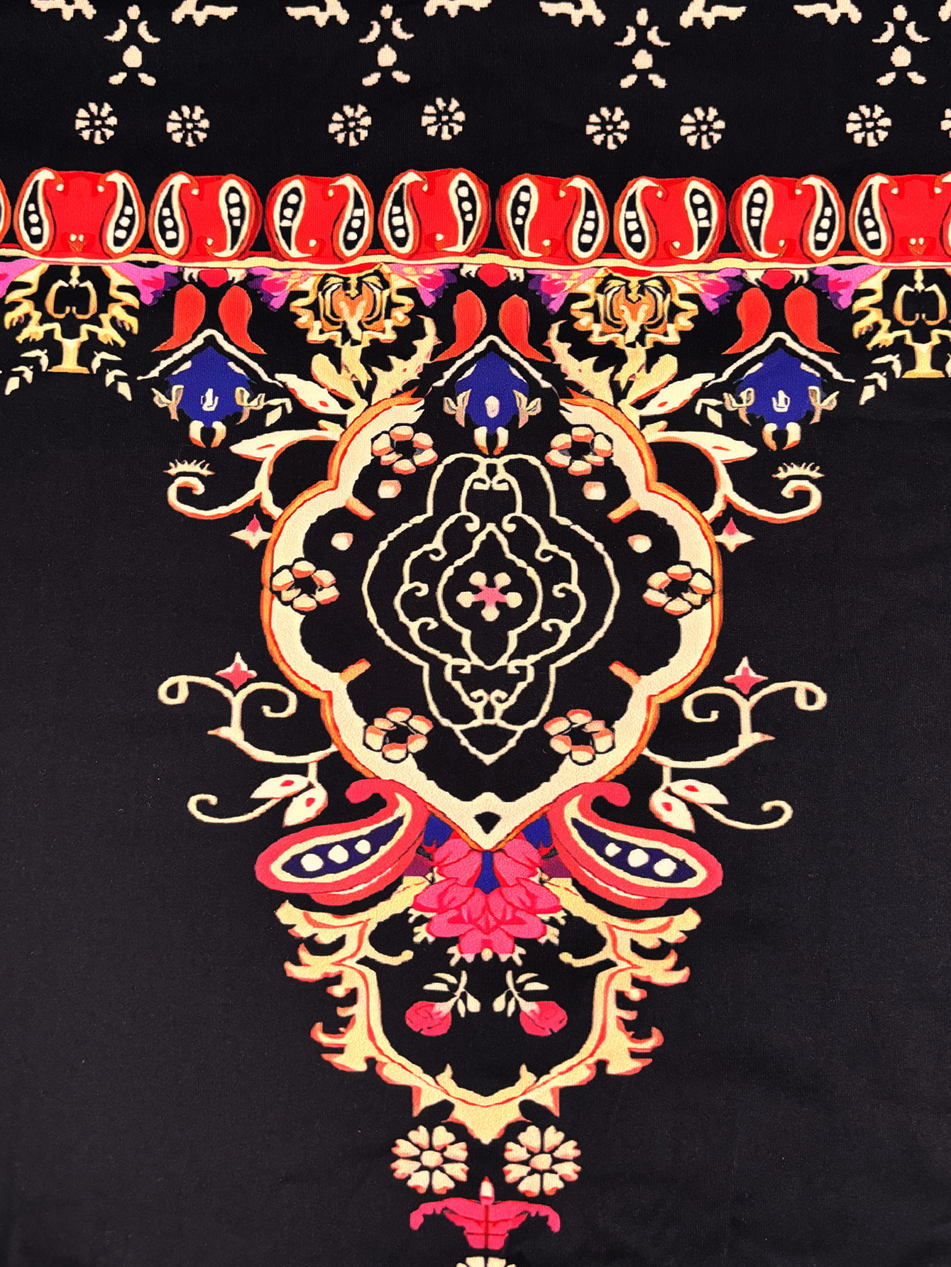 Women's Autumn Winter New Floral Printed Maxi Dress - Casual Versatile Vacation Round - Neck Long - Sleeve Black Dress-CF56282