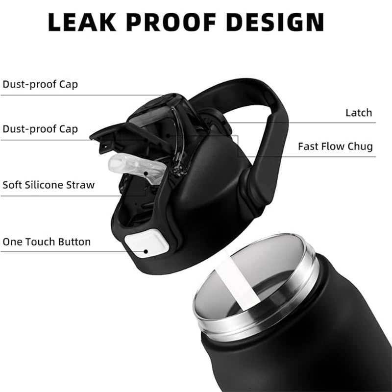 Vacuum Insulated Thermos Bottle BPAFree Stainless Steel Water Bottles Flask for Cold Hot Drink Coffee Office Home C251011 W260226