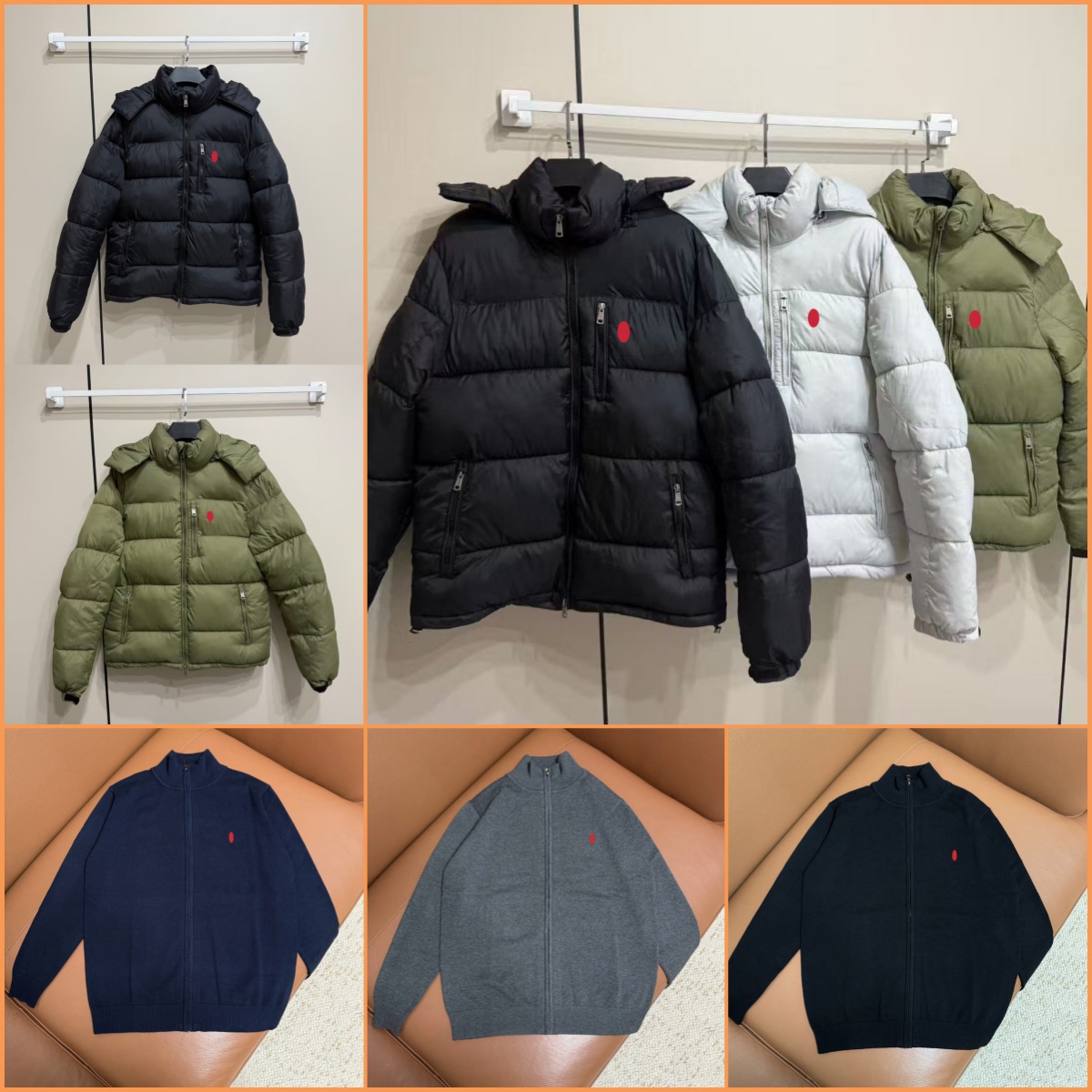 Men's Down Embroidery Fashion Logo Male Thickened Clothes Handsome Warm Collar Casual Winter Jackets A1