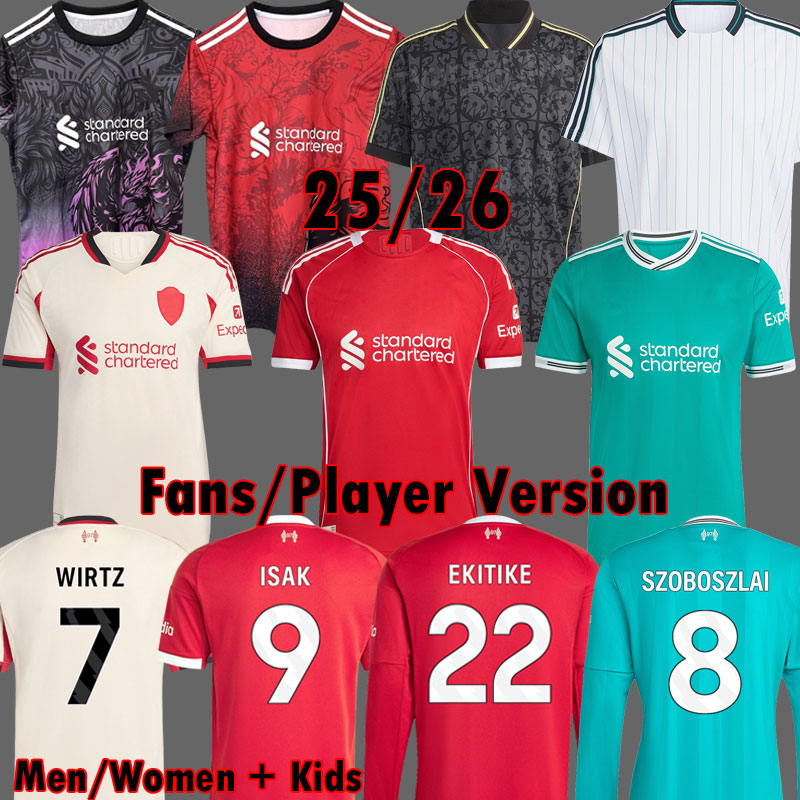 25 26 WIRTZ ALLISTER SZOBOSZLAI EKITIKE ISAK soccer jerseys Icons GAKPO KERKEZ Mohamed FRIMPONG football shirts kits men kids uniform Lifestyler 2025 26 3XL 4XL 999