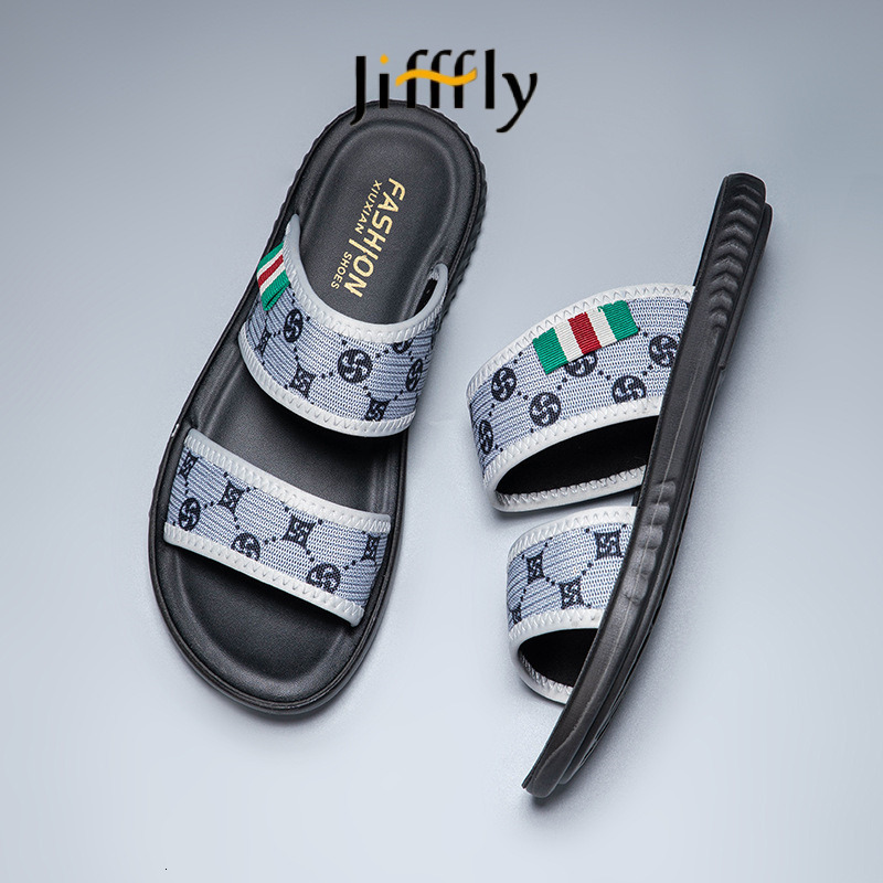 Jifffly Designer Man sandals Fashionable Classic Simple Men's air-cushioned slippers Letter Outdoor Casual Flat Bottom Slide Sports beach sandals