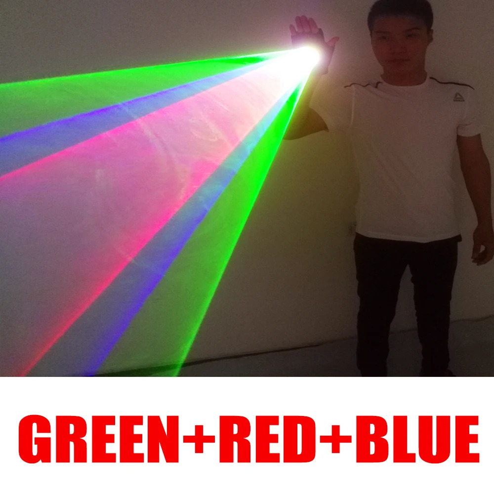 Green Red Blue RGB Rotating Laser Gloves Whirlwind Handheld Lazer Cannon Tunnel Effect Vortex LED Light Pub Party Show 251009