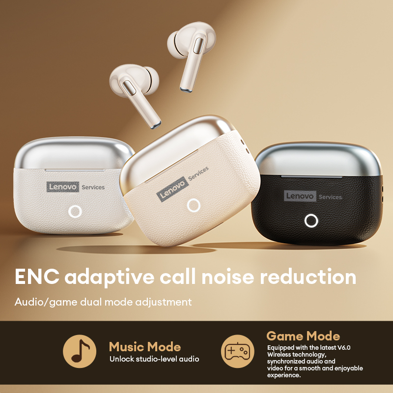 LenovoService Bluetooth Earphones TWS BT6.0 Long Battery Life Headphones LE221 IMAX Ultra-Clear Sound Quality Music Headset ENC Noise-Canceling Earbud