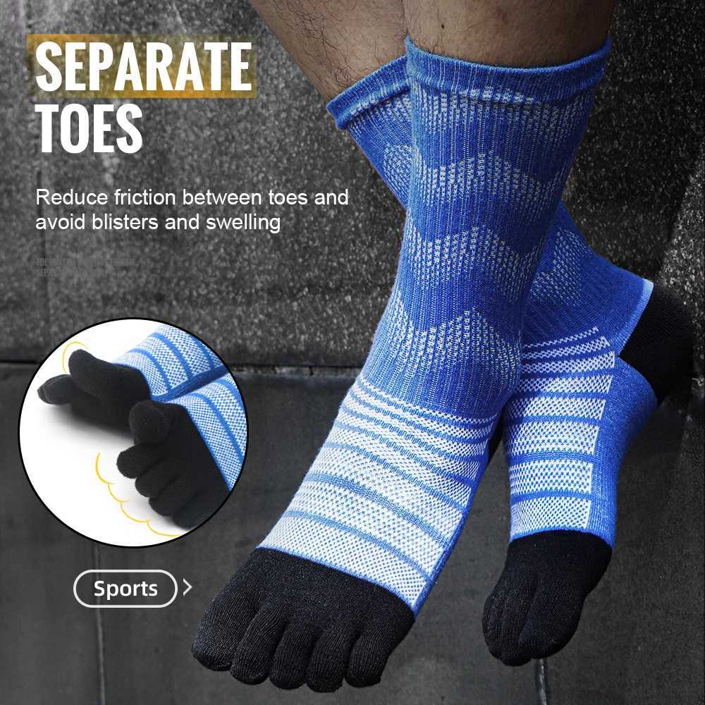 WRELS 13 Pairs Merino Wool Thermal Socks Men Moisture Wicking Thicken Warm Ski Hiking Cushioning Compression Sports Toe SocksW251011