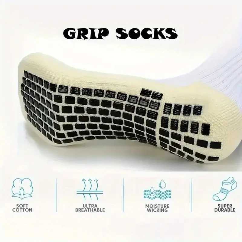 3 Pairs Knee Pads Calf Sleeves3 Pairs Football Socks Men Women Outdoor Sports Socks Nonslip Silicone Bottom Soccer SocksW251011