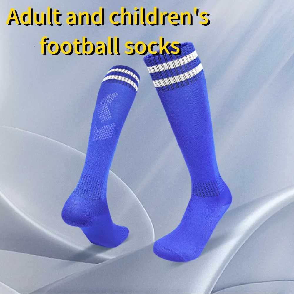 Thickened AntiSlip Professional Soccer Football Socks for Men Long Sleeve Kids Over Knee Student Striped SportsW251011