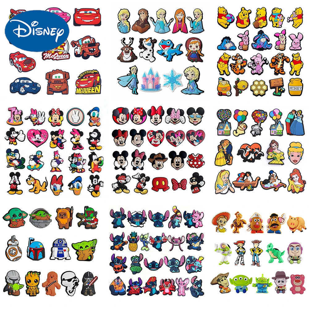 Disney Series Shoes Charms PVC Cartoon Mickey Stitch Shoe Accessories For Clogs Sandals Decoration Buckle Kids Friends Gifts H251011