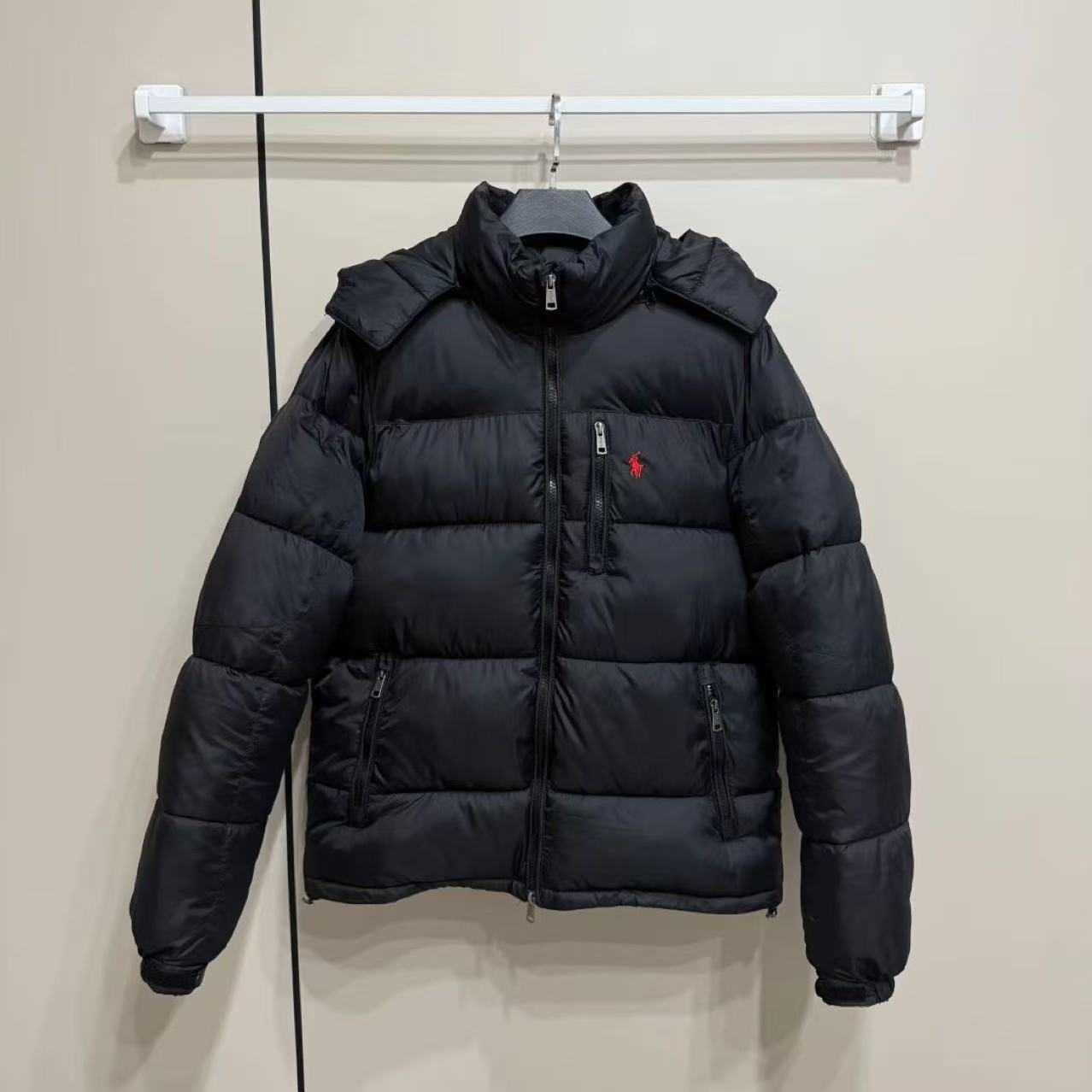 Version Horse Embroidery Unisex Hooded Thickened Windproof Waterproof Warm Cotton Jacket 3 L2510117MIB