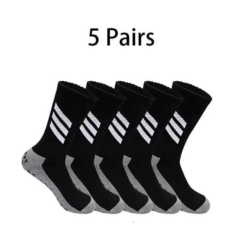 5 Pairs Antislip Football Socks Men Woman Nonslip Soccer Basketball Tennis Sports Socks Grip Cycling Riding Yoga SocksW251011