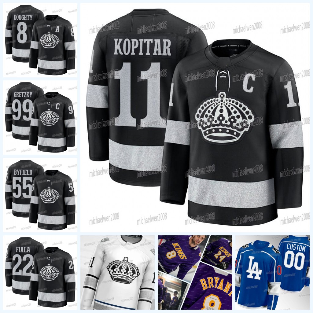 Anze Kopitar LosAngeleKings 2025-26 Crown Third Jersey Alex Turcotte Drew Doughty Phillip Danault Kevin Fiala Trevor Moore Quinton Byfield Adrian Kempe Youth