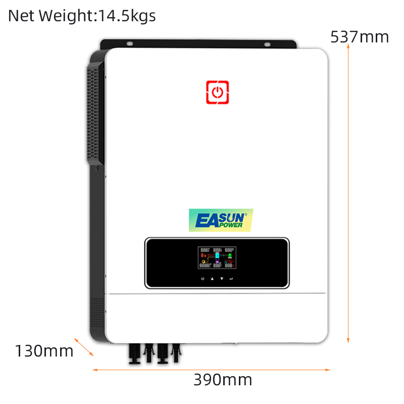 EASUN 10.2KW Hybrid Solar Inverter 48V 230Vac Built Dual 180A MPPT Solar Charge Controller On and Off Grid Mppt Inverter