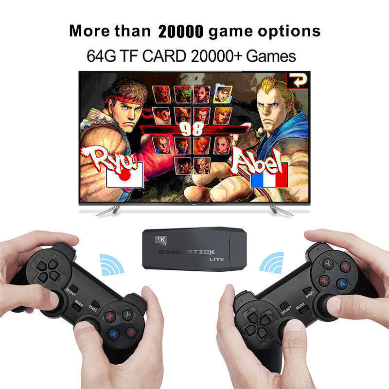 M8 for Home Use, Connects to TV, HD Wireless Dual Controller, PSP Arcade Retro Game Console 2