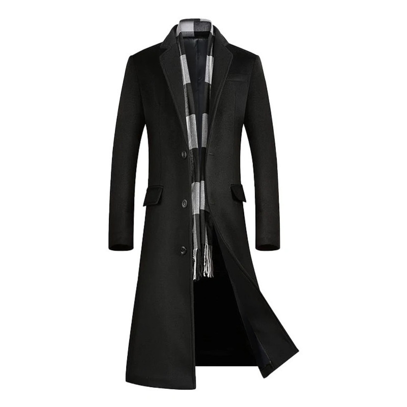 Coats for MenWool content 51%A Long Jacket Below The KneeMens OvercoatMens Coat WindbreakerMen Overcoat Men 240113