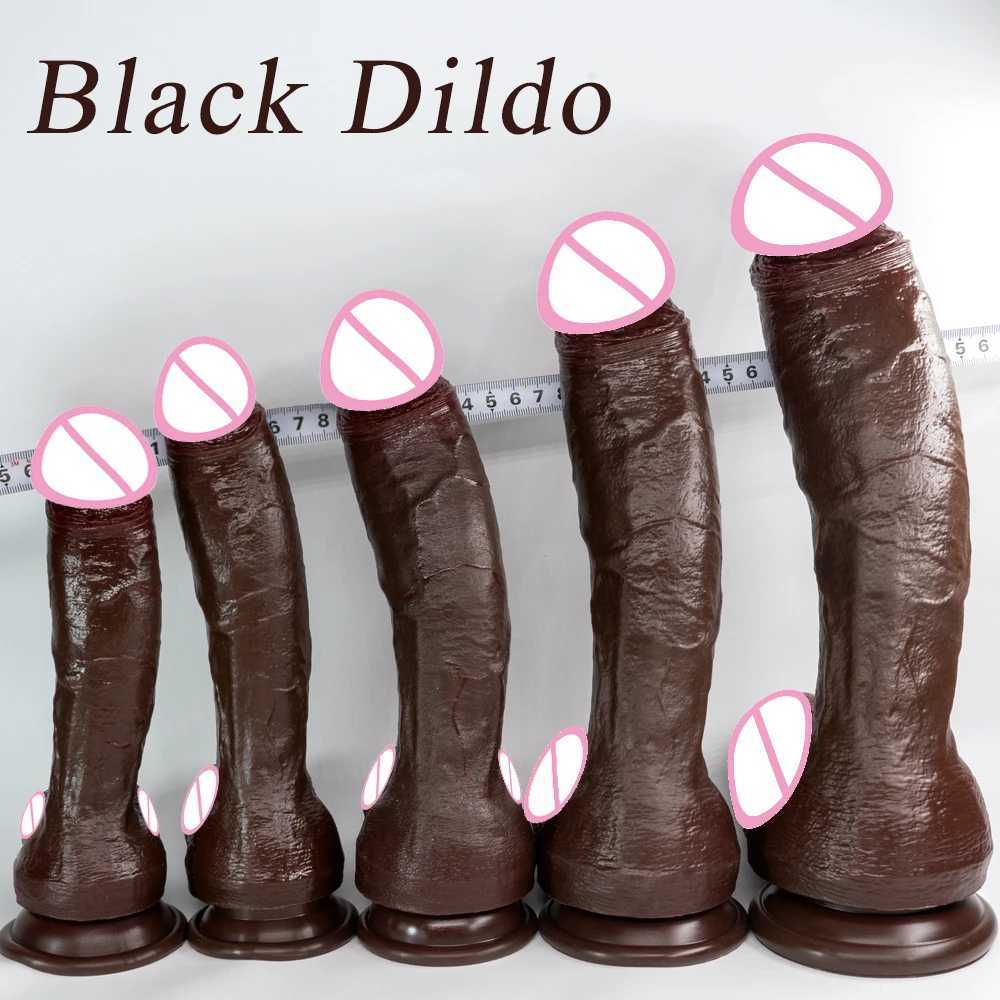 Realistic Long dildo Black Anal Plug with Suction Cup Big Penis Butt Plug Long Dick Sex Toys for Women men Phallus Anal Dilator S251011