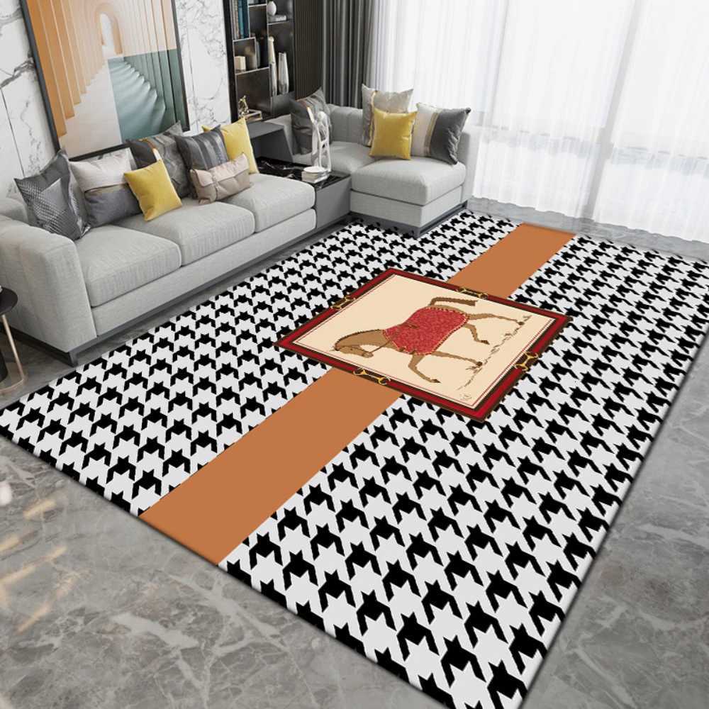 Timeless Large Luxury Design Nordic Horse Living Ro Sofa Carpet Lounge Area Rug for Bedro Rug Modern Mat He Decor H251011