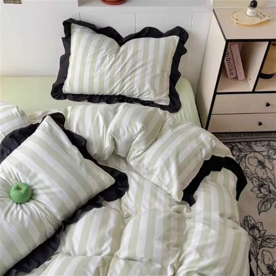 French Girl 2025 New Pure Cotton Bed Set Fourpiece Set Allcotton Fourseason Universal Quilt Cover Threepiece Bedding Set H251011