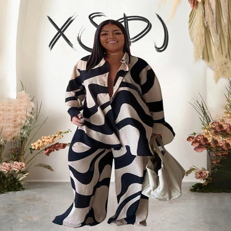 2 Piece Sets Outfits Loose Tshirt Long Pants Casual Elegant Woman Female Fashion Suits Plus Size Wholesale 240329