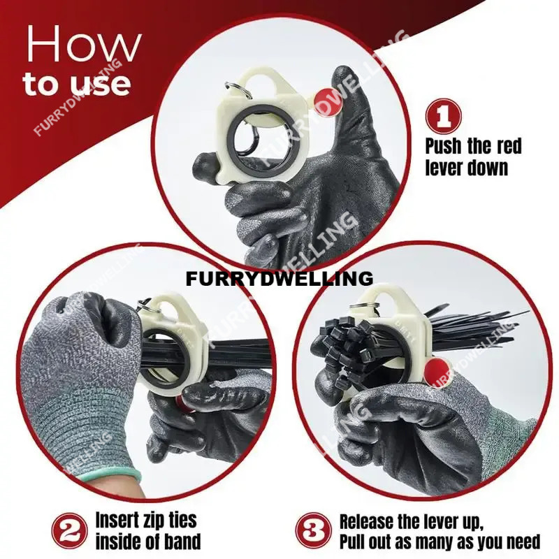 Wholesale Organizer ABS Automatic Ties Holder Keeper For Zip Tie Electrical Wire Dwe74 Cable Home Indoor Outdoor Storage Tools