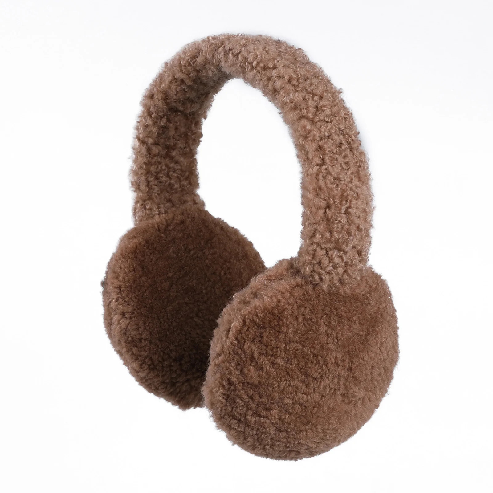 BOONJOVIA Ear Muffs Unisex Genuine Curly Shearling Wool Classic Winter Outdoor Earmuffs for Women Warm Ear Warmers 251010