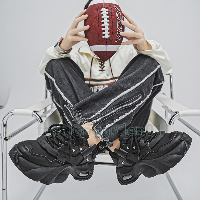 Versatile Designer Shoes Fashion mens shoes White Black runners sneakers Shock-absorbing Elevated Supportive Thick-soled trainers Size 39-46