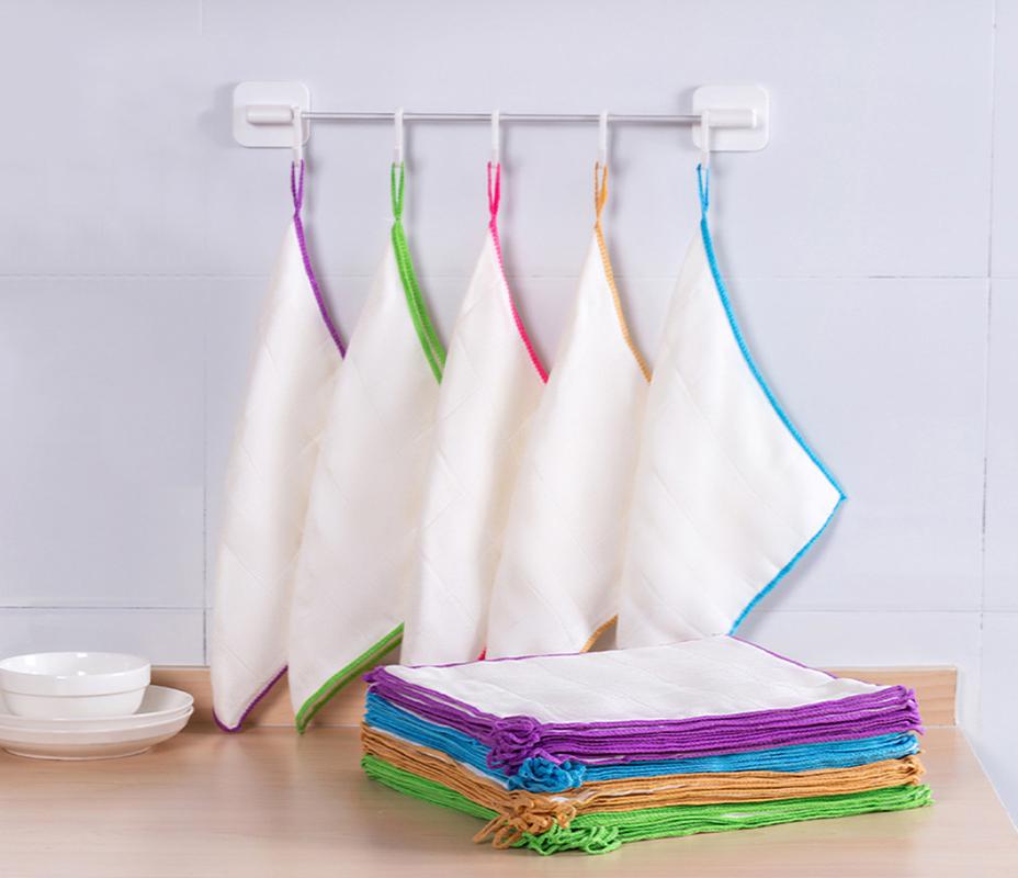 Kitchen Cleaning Cloth Dish Washing Towel Bamboo Fiber Eco Friendly Bamboo Cleanier Clothing Set9987486