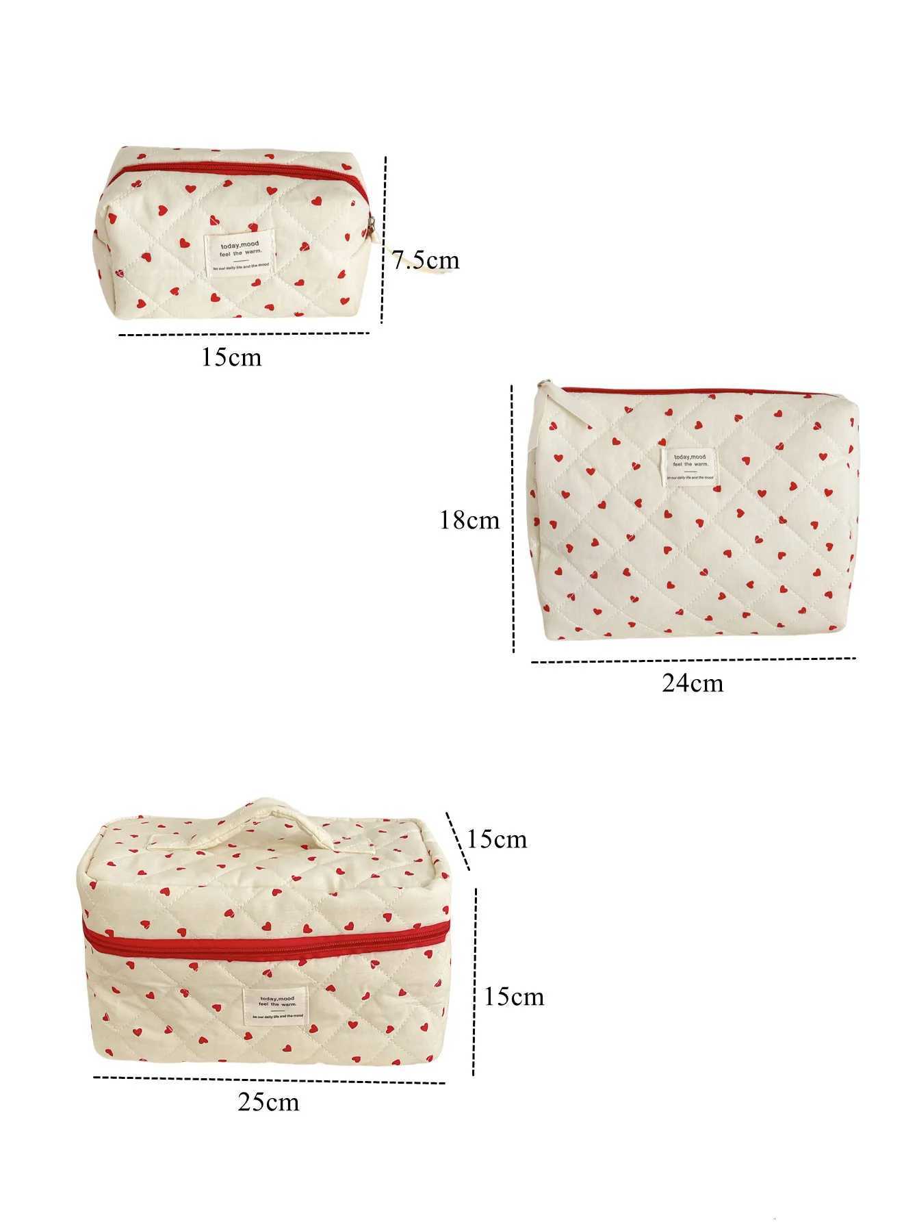 1 pc Korean Style Mini Red Makeup Bag Portable Wen Cosmetic Tools Storage Pouch Travel Small Makeup Holder B Bag Wit D251011