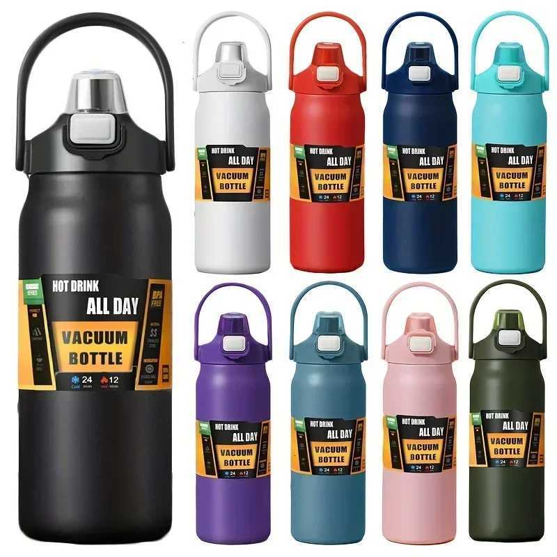 2025 Thermos Vacuum Cup Thermal Cold Hot Insulated Stainless Steel Bottle with Straw Free Shipping Water Bottles C251011 W260226