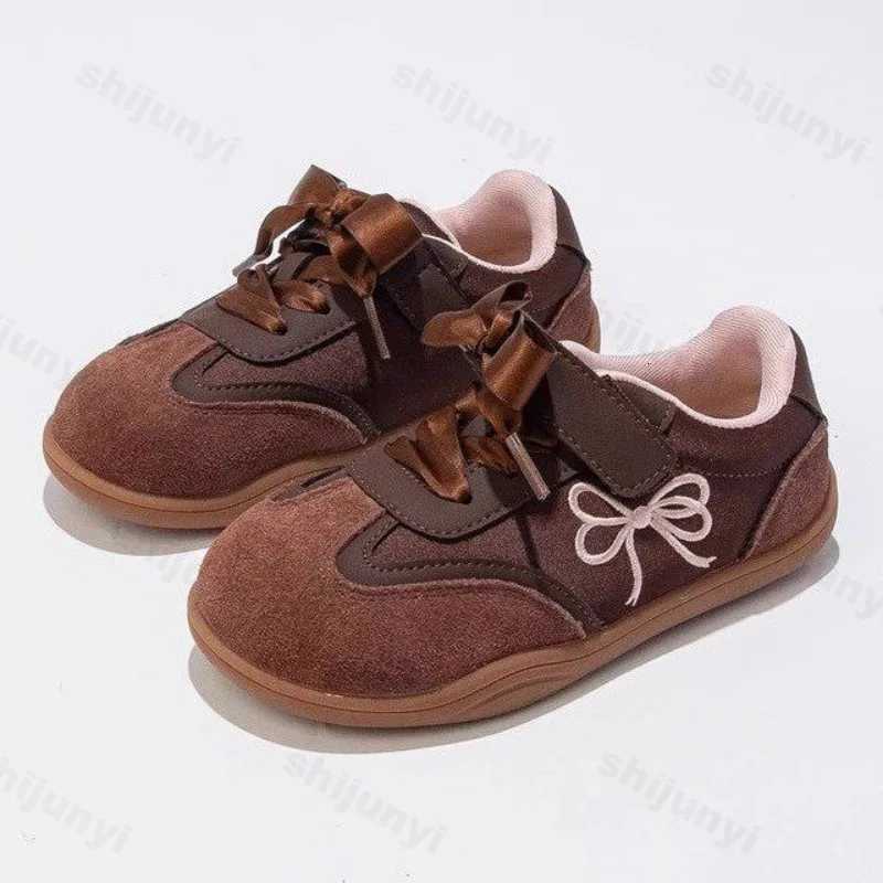 Children Casual Kids Board Four Seasons Fashion Antislippery Versatile Chic Sweet Bowtie Sneakers Training Shoes H260130