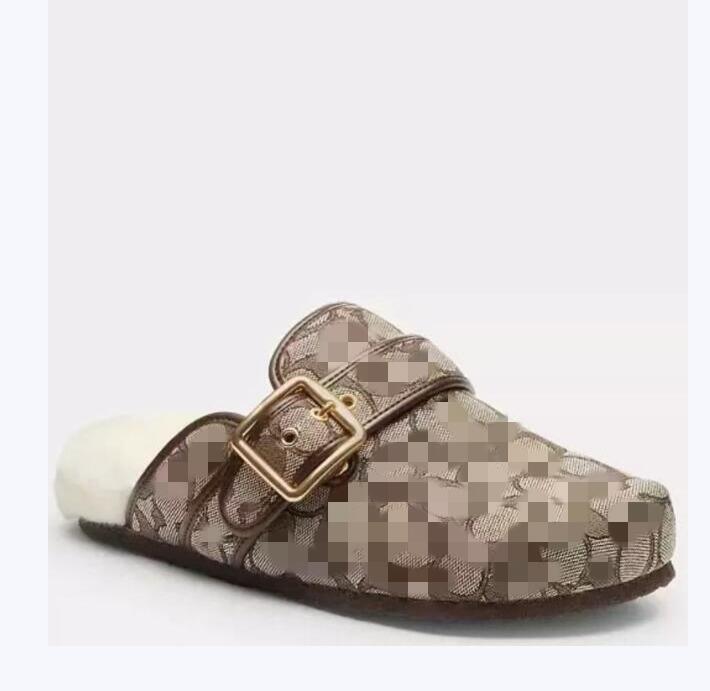 Women Slippers Designer Sandal man Fashion Luxury Sandal Slide Letter Slide Sandale Rubber Leather Flat Sandals Shoes Summer Beach Bath Slippers Brown 36-43 C63