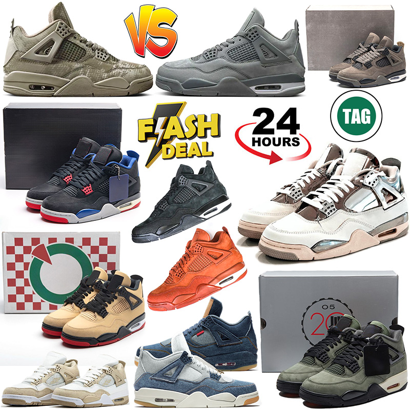 Nigel Sylvester Cave Stone 4 4s Designer Basketball Shoes Women Men Bred Reimagined Denim Pizza Undefeated Black Cat A Ma Maneire Mens Trainers Outdoor Sneakers