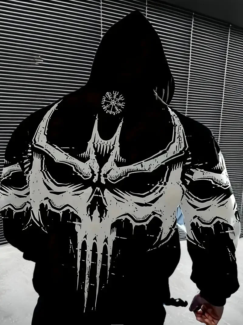 Mens Gothic Bat 3D Print Hoodies For Men Women Street Style Sweatshirts Pullover AutumnWinter Loose Casual Halloween Tracksuit 251009